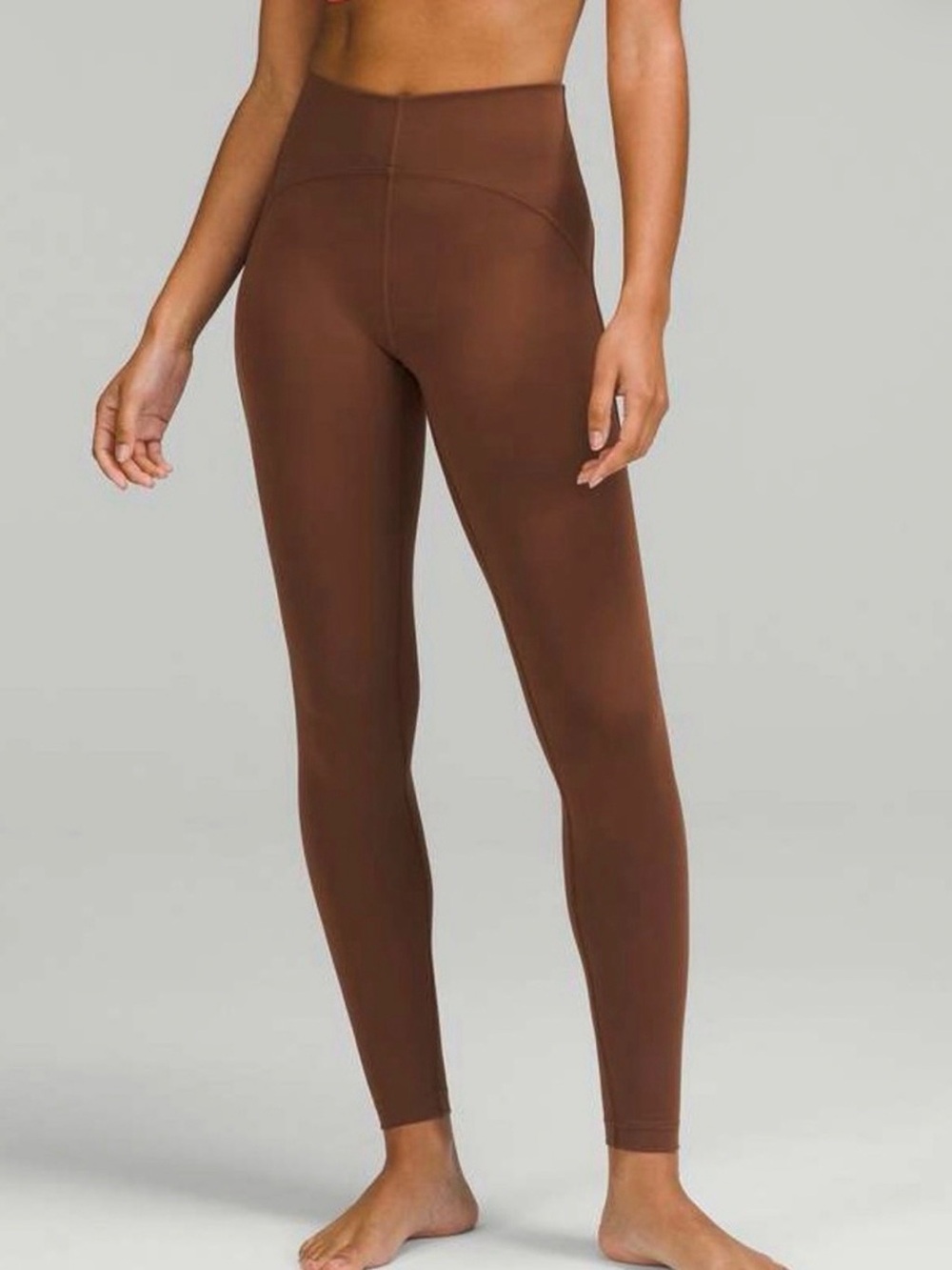 Lululemon Instill High Rise Crop 21’ Tight Brown Leggings Size 4